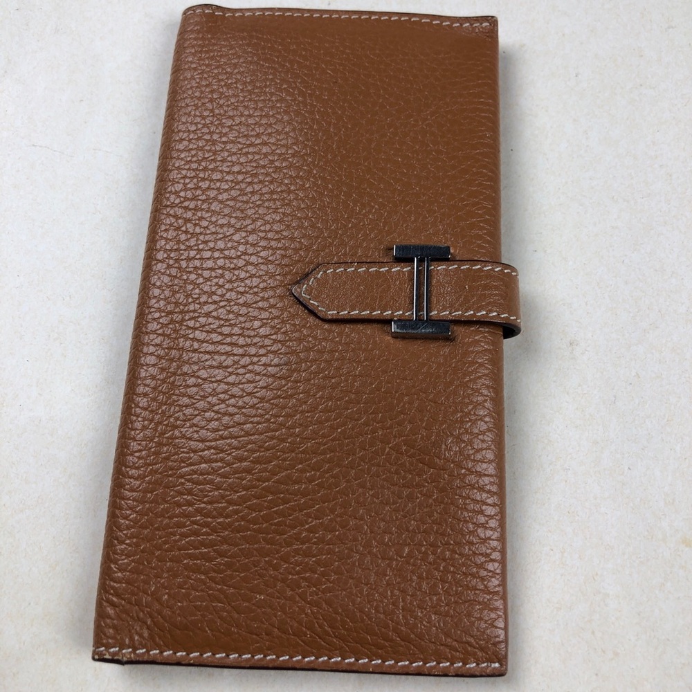 Hermes Bearn Long Wallet Tan Brown EUC